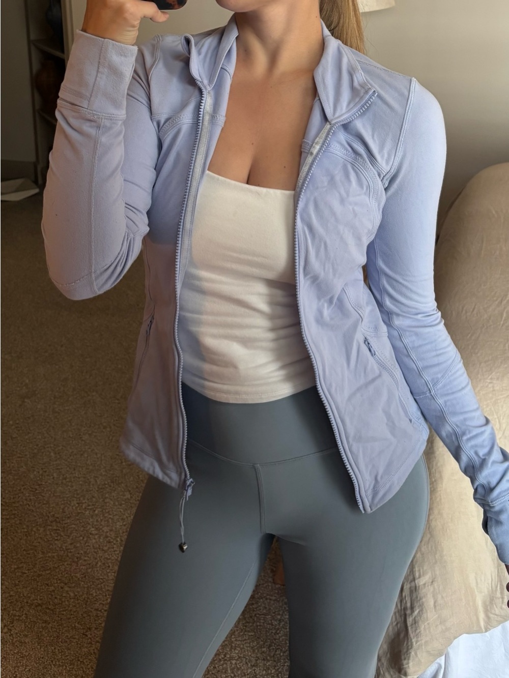 Light Lavender Zip Fitness Jacket
